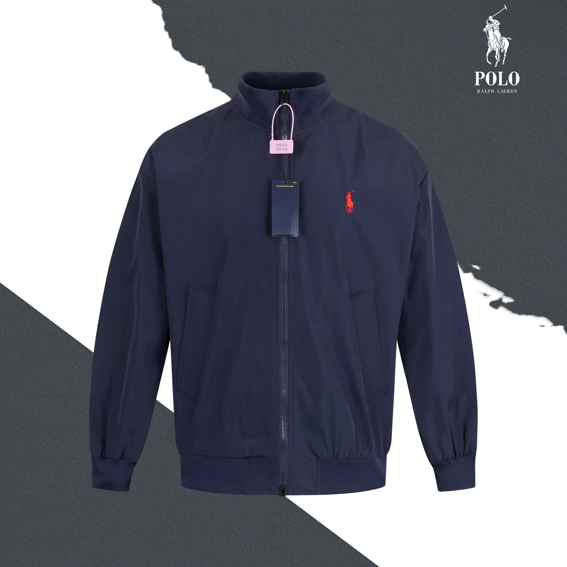 🅿️370 model number SL41 Raff old money style stand-up collar with small logo embroidery on the chest, old cadre pull-up jacket. The same style for couples. No pilling, no fading, comfortable and breathable. The details on the official website are the same. Full set of packaging. Three labels are complete. The main mark is customizable. The fabric is double-layer embryonic cotton. Windproof design. The texture of the jacket fabric is very good. Versatile. It can be worn up to 200 pounds without pressure. The upper body is comfortable and stylish. Size S-XL